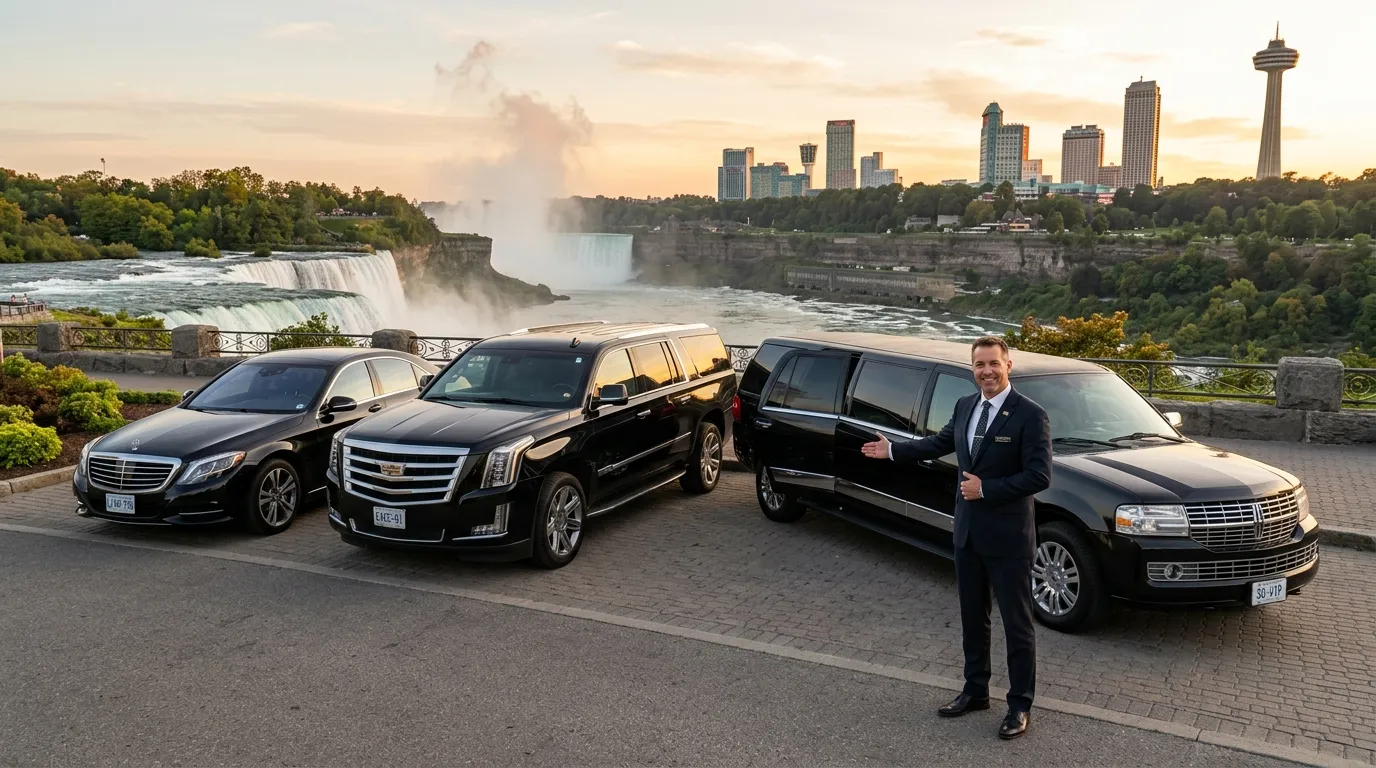 Luxury limo fleet ready for Toronto to Niagara Falls private transportation